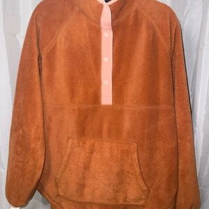Sonoma Orange and Pink Fleece Jacket